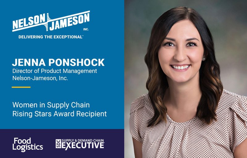 (Courtesy of Nelson-Jameson) – Food Logistics and Supply & Demand Chain Executive named Nelson-Jameson Director of Product Management Jenna Ponshock a winner of its annual Rising Stars award for 2024.