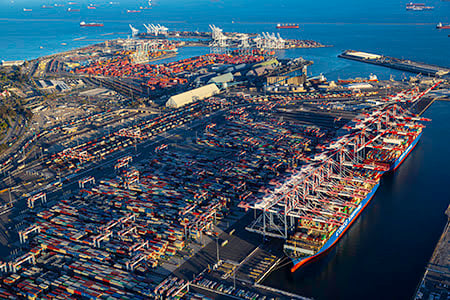 Aerial of Middle Harbor/LBCT