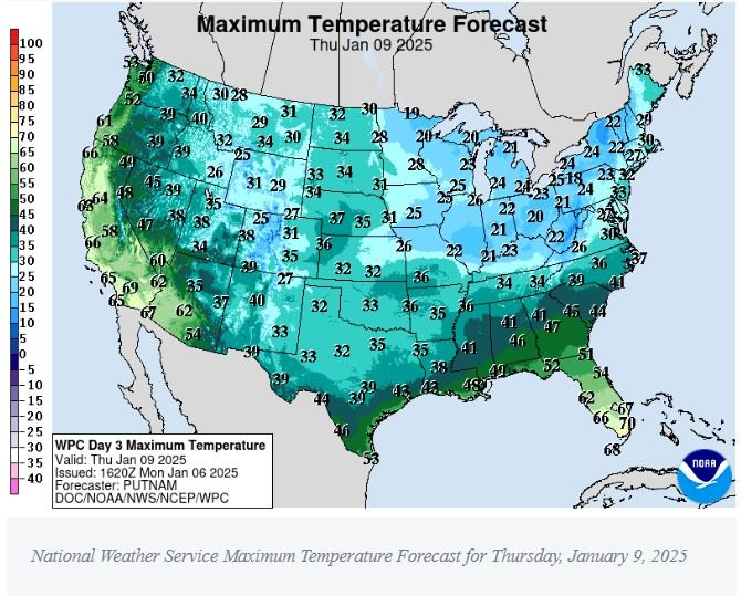 ALAN 2025 Weather map