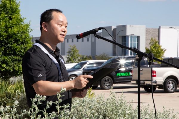 ULBS President Bill Song providing remarks prior to cutting the ribbon image